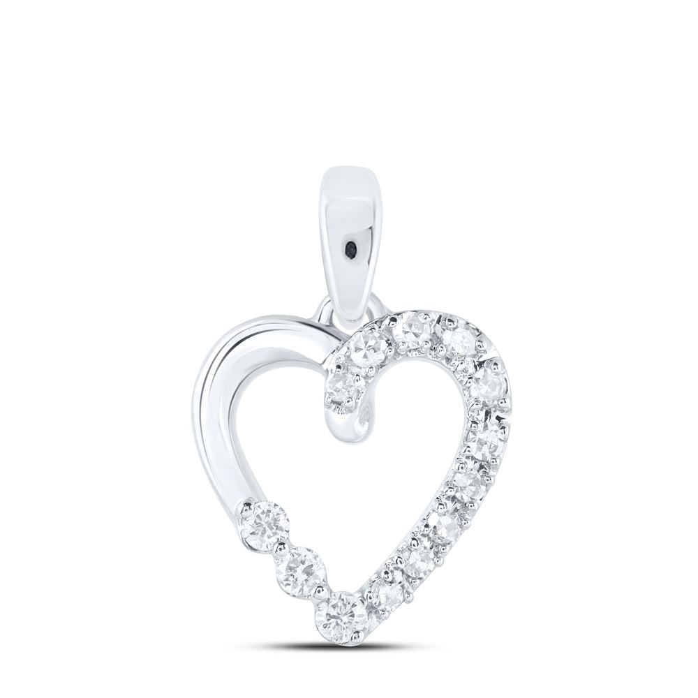 10Kt Gold 1/20Ctw-Diamond Gift Heart Pendant