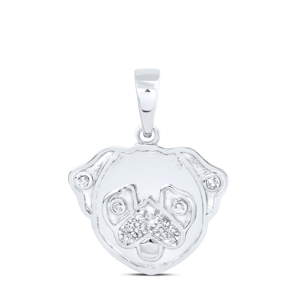 10Kt Gold 1/20Ctw-Dia Nk Gift Dog Pendant