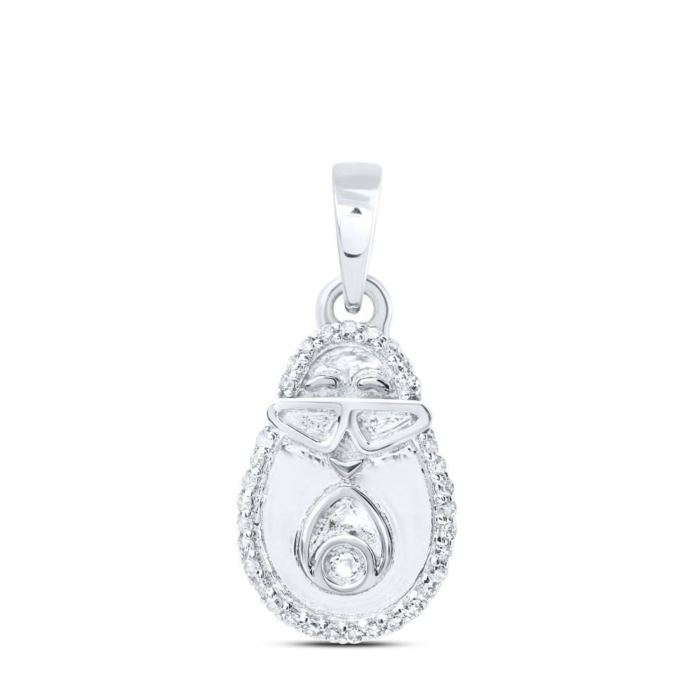 10Kt Gold 1/12Ctw-Dia Nk Gift Avocado Pendant