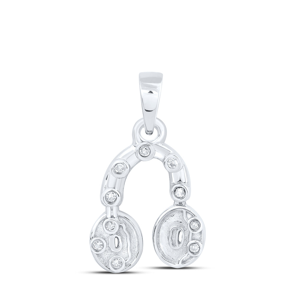 10Kt Gold 0.03Ctw-Dia Nk Gift Headphone Pendant