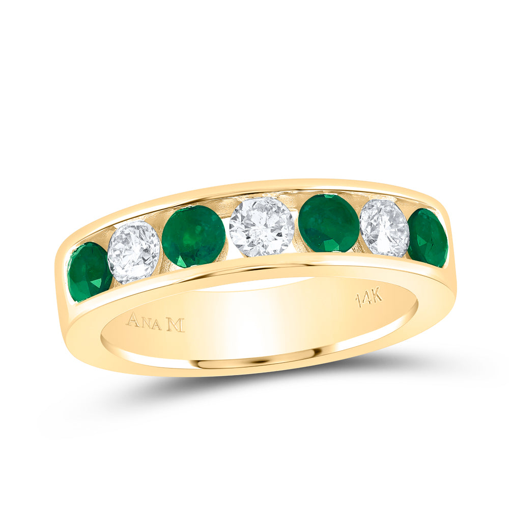 1/2Ctw-Dia Ana M 1Ctw Rd-Em Nat Gem Band (5.9 grams)