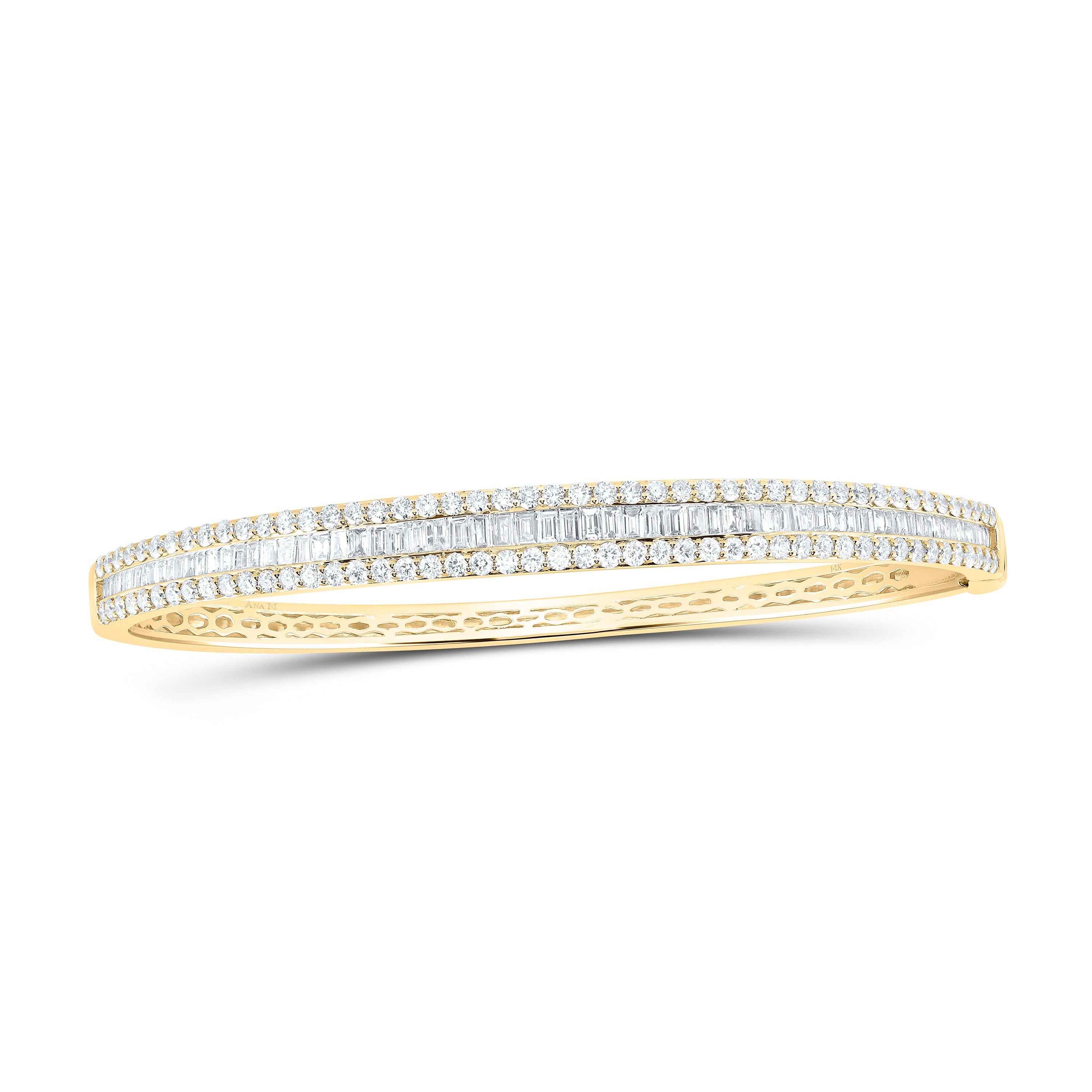 14Kt Gold 2 5/8Ctw-Diamond Ana M Fashion Bangle (60X48Mm)