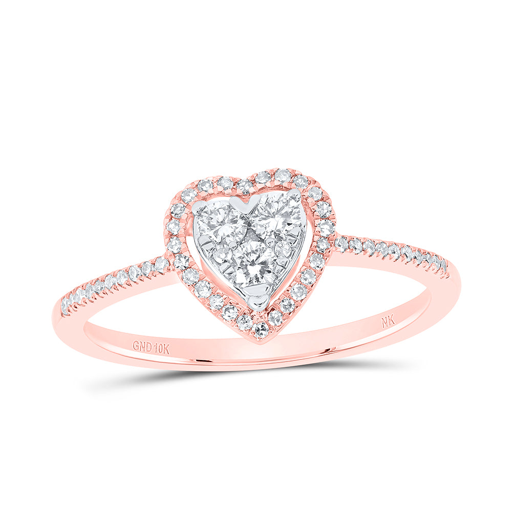 1/4Ctw-Dia Nk Fashion Heart Ring (1.63 grams)