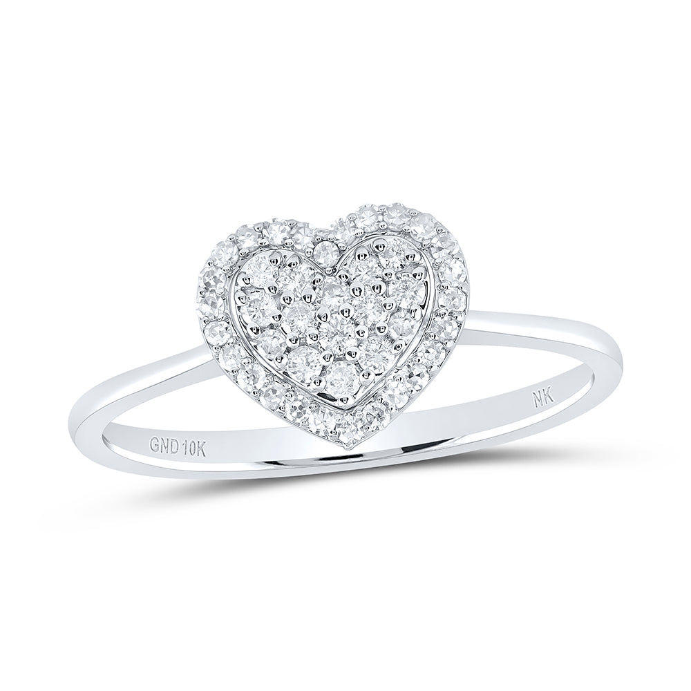 1/4Ctw-Diamond Fashion Heart Ring (1.81 grams)