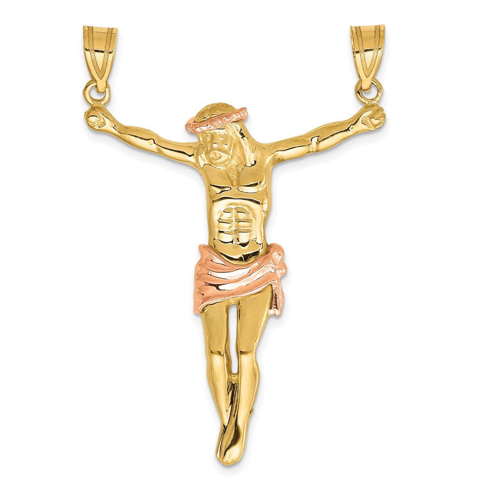 14k Two-tone 37 mm Rose Corpus Pendant (5.38 grams)