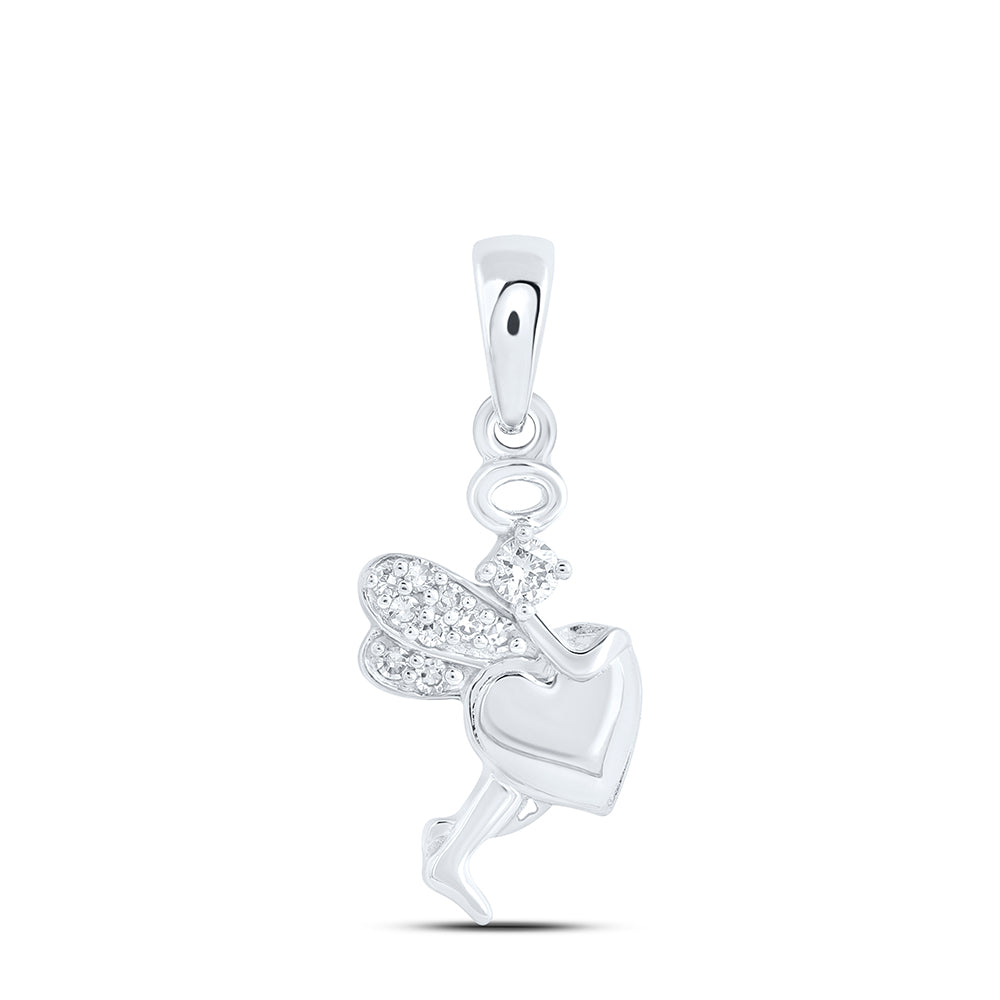 10Kt Gold 1/20Ctw-Dia Nk Gift Heart Pendant