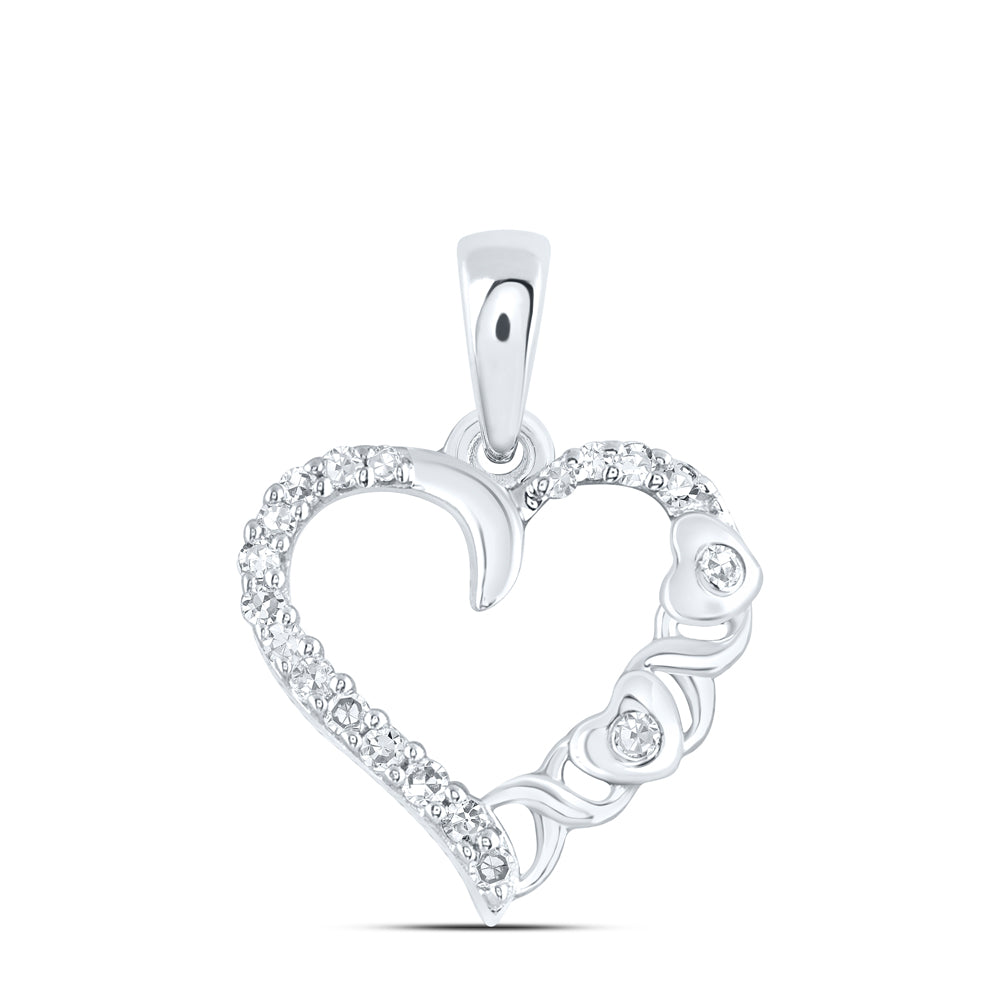 1/12Ctw-Dia Nk Gift Heart Pendant (0.75 grams)