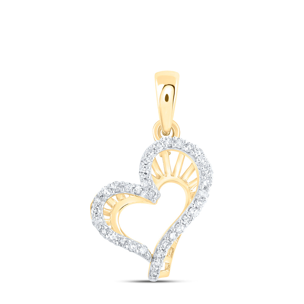 1/10Ctw-Nat Dia Nk Gift Heart Pendant (0.64 grams)