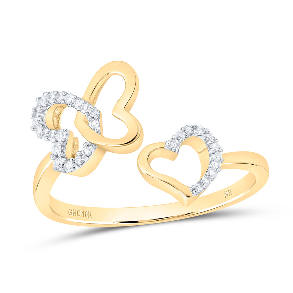 1/10Ctw-Dia Nk Gift Butterfly Heart Ring (1.82 grams)