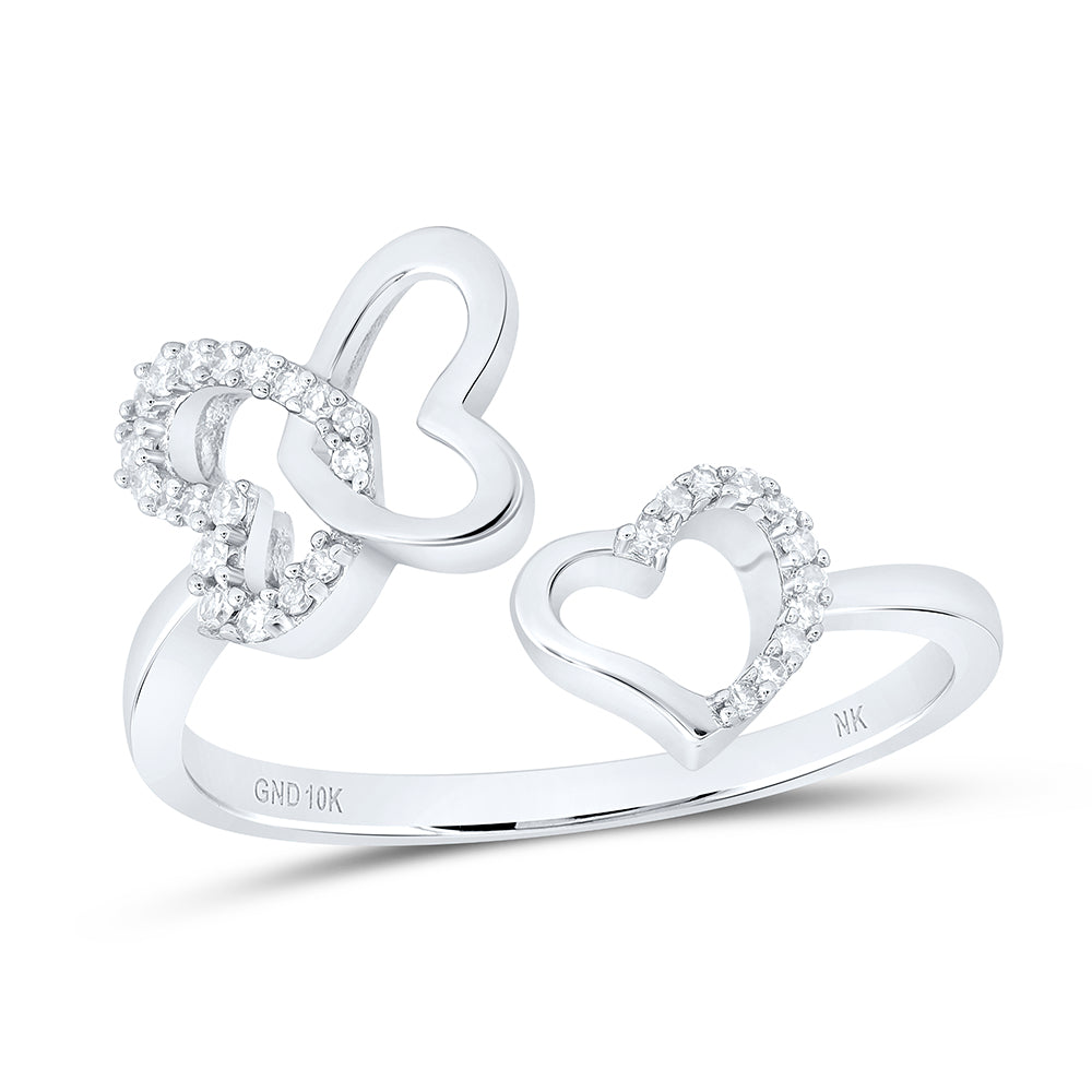 1/10Ctw-Dia Nk Gift Butterfly Heart Ring (1.82 grams)