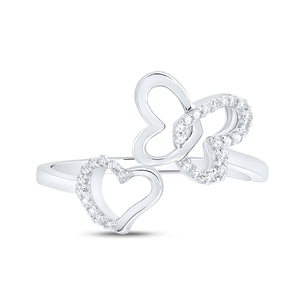 1/10Ctw-Dia Nk Gift Butterfly Heart Ring (1.82 grams)