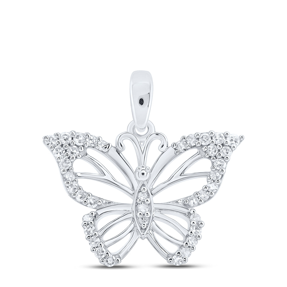10Kt Gold 1/5Ctw-Diamond Gift Butterfly Pendant
