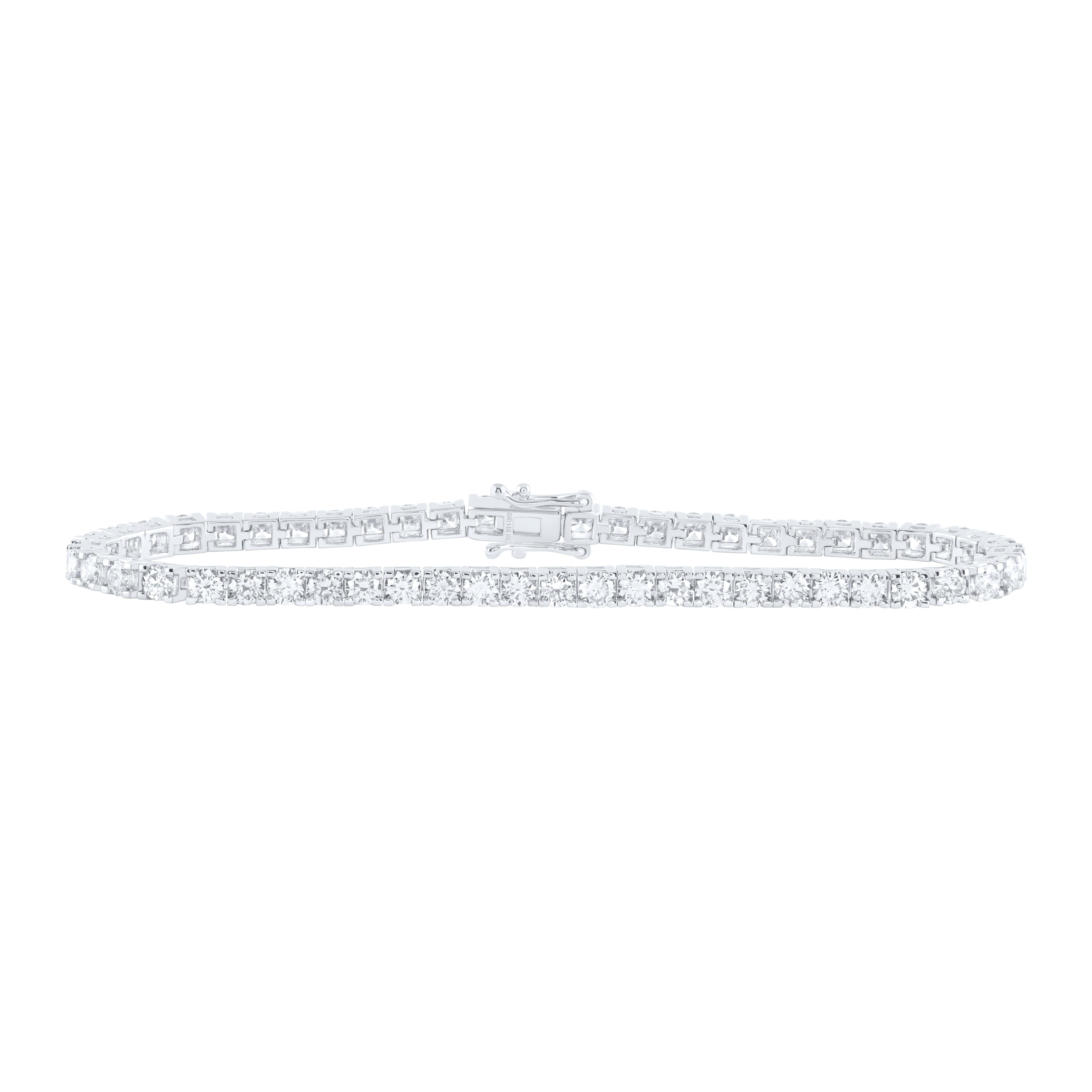 14Kt Gold 6Ctw-Dia Nk Tennis Bracelet(7 Inch)