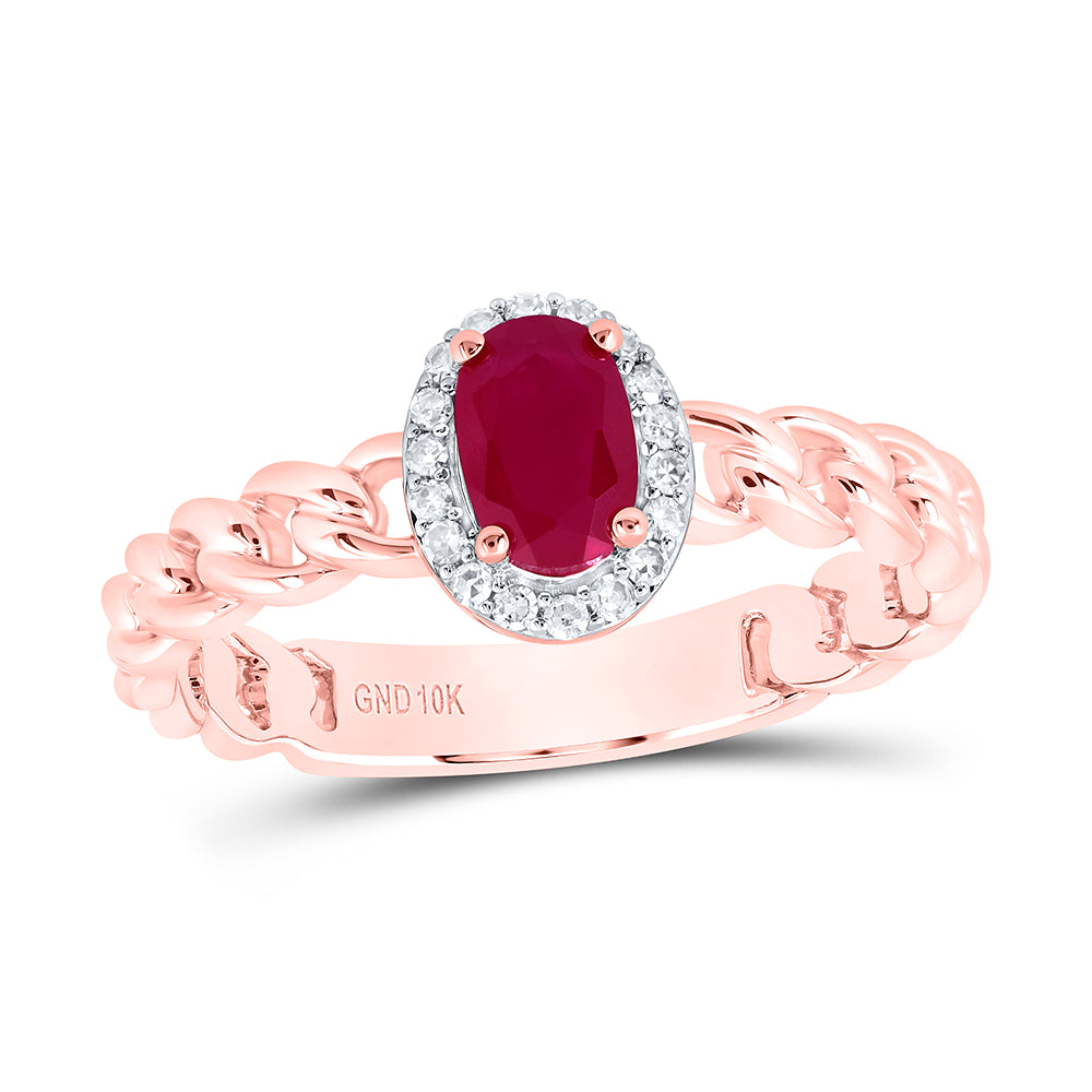 1/10Ctw-Dia Nk 6X4Mm Ov-Ru Synthetic Ring (2.48 grams)