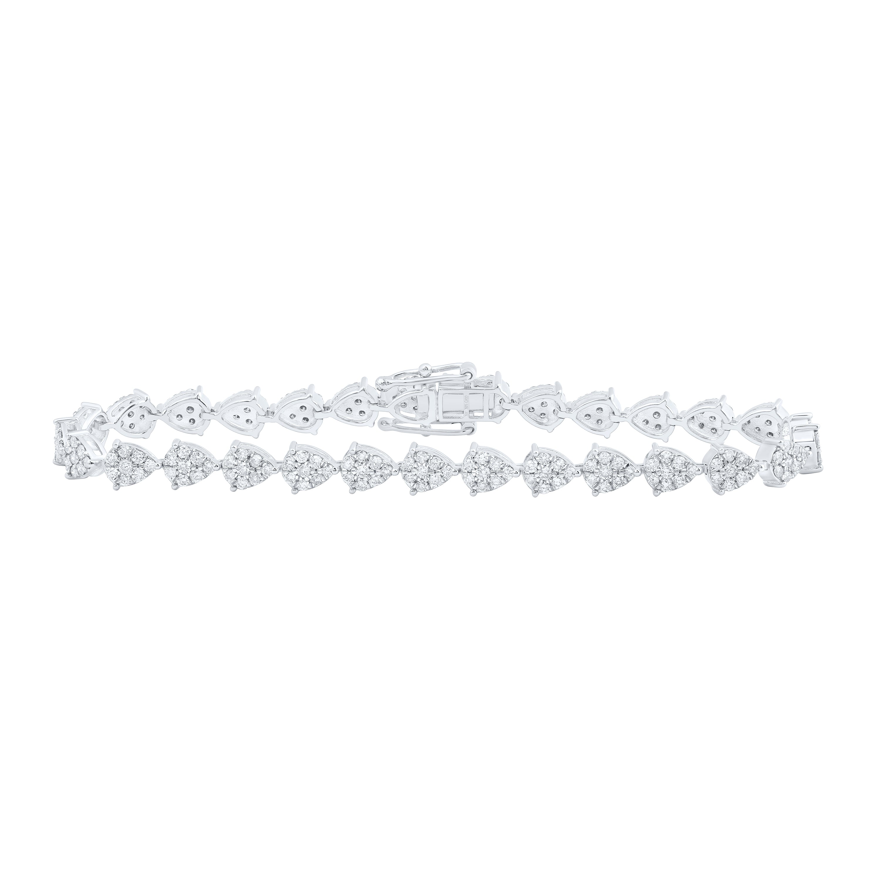 10Kt Gold 2 3/8Ctw-Diamond Pear Shape Fashion Bracelet (7 Inch)