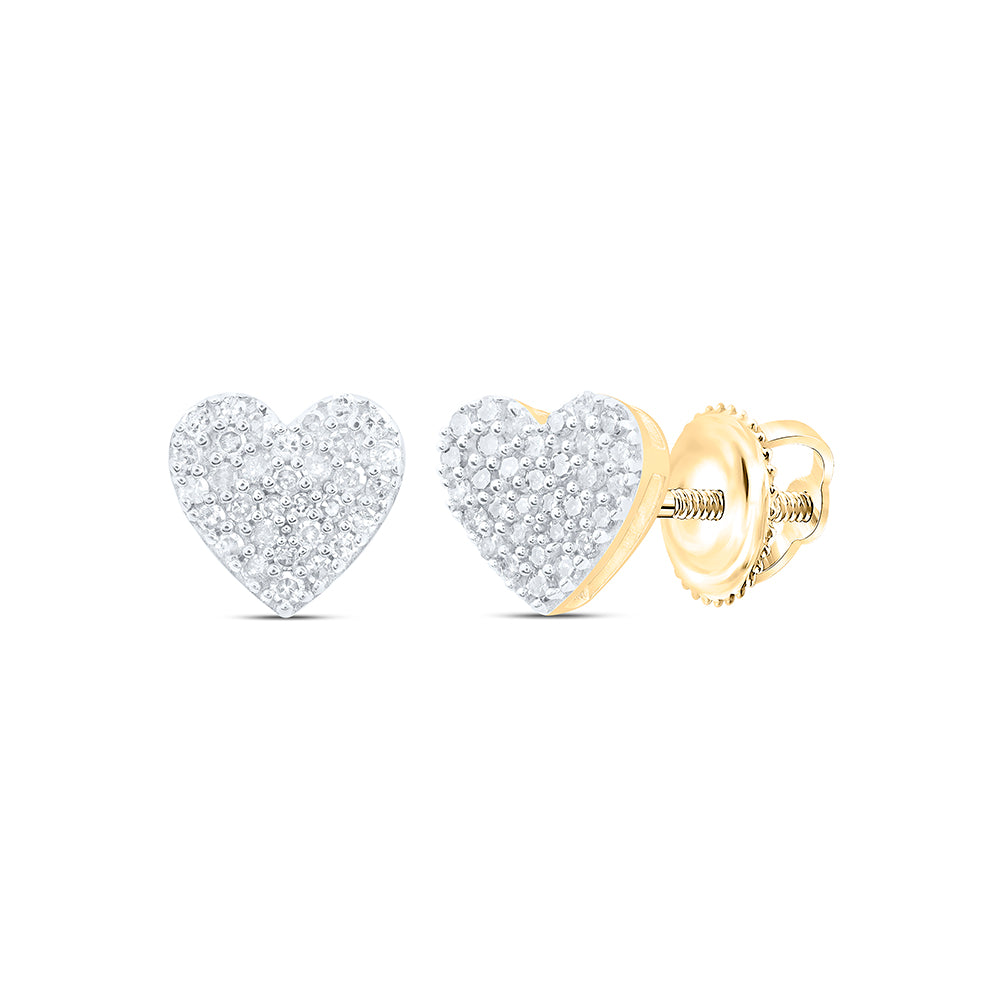 1/3Ctw-Nat Diamond Gift Heart Stud Earring
