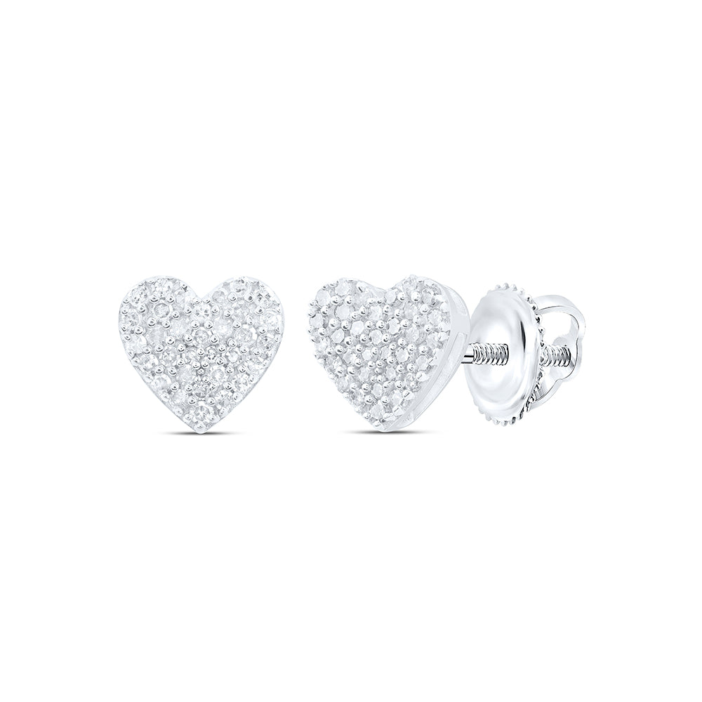 1/3Ctw-Nat Dia P1 Gift Heart Stud Earring