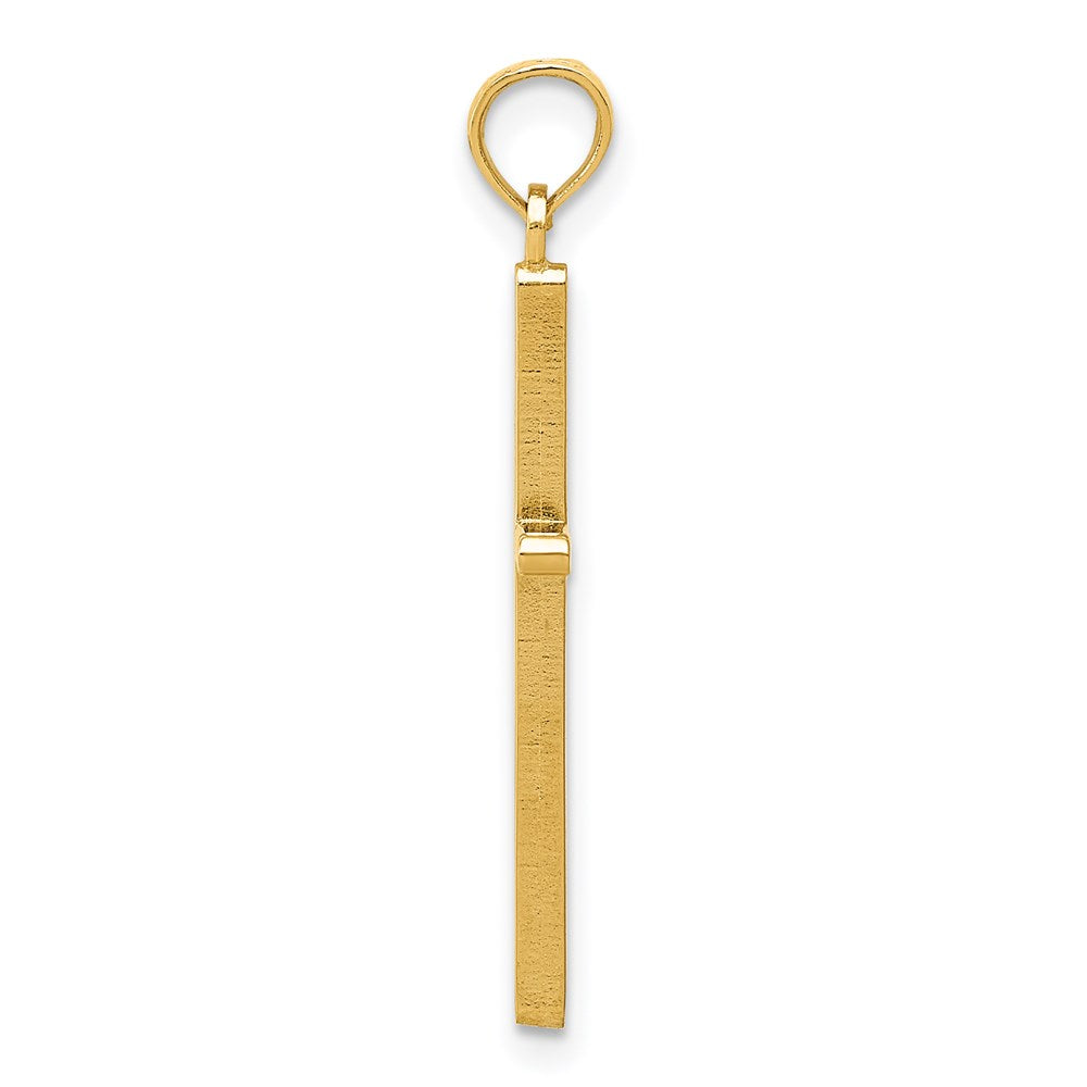 14k Yellow Gold 12 mm Polished Cross Pendant (0.93 grams)