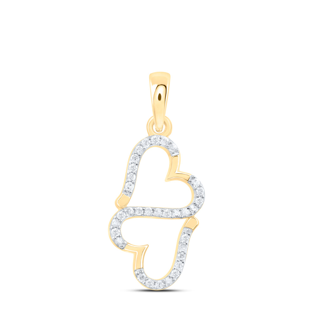 Sterling Silver 1/8Ctw-Dia P1 Gift Heart Pendant