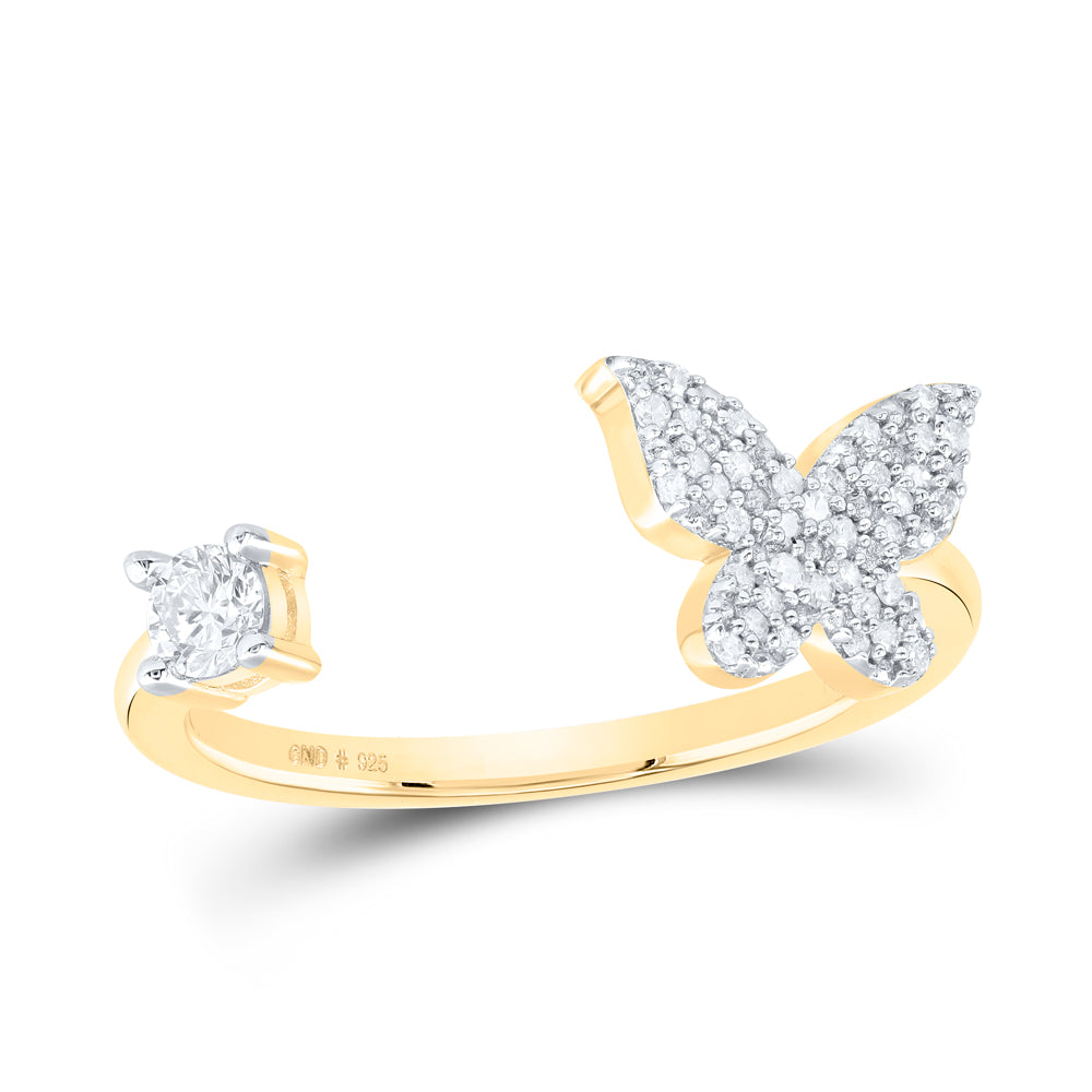 1/4Ctw-Nat Dia P1 Gift Butterfly Ring (1.72 grams)