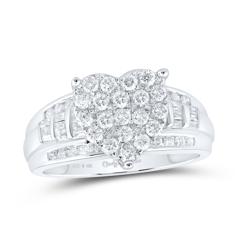 1Ctw-Dia P1 Fashion Heart Ring (3.23 grams)