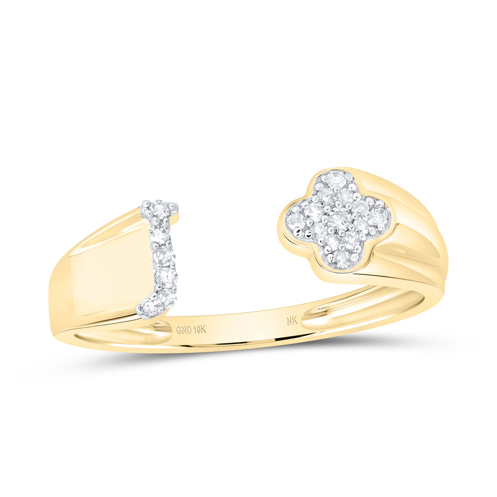 1/10Ctw-Nat Dia Nk Gift Initial "J" Ladies Ring (1.47 grams)