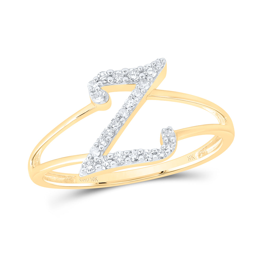 1/6Ctw-Nat Dia Nk Gift Initial "Z" Ladies Ring (1.31 grams)