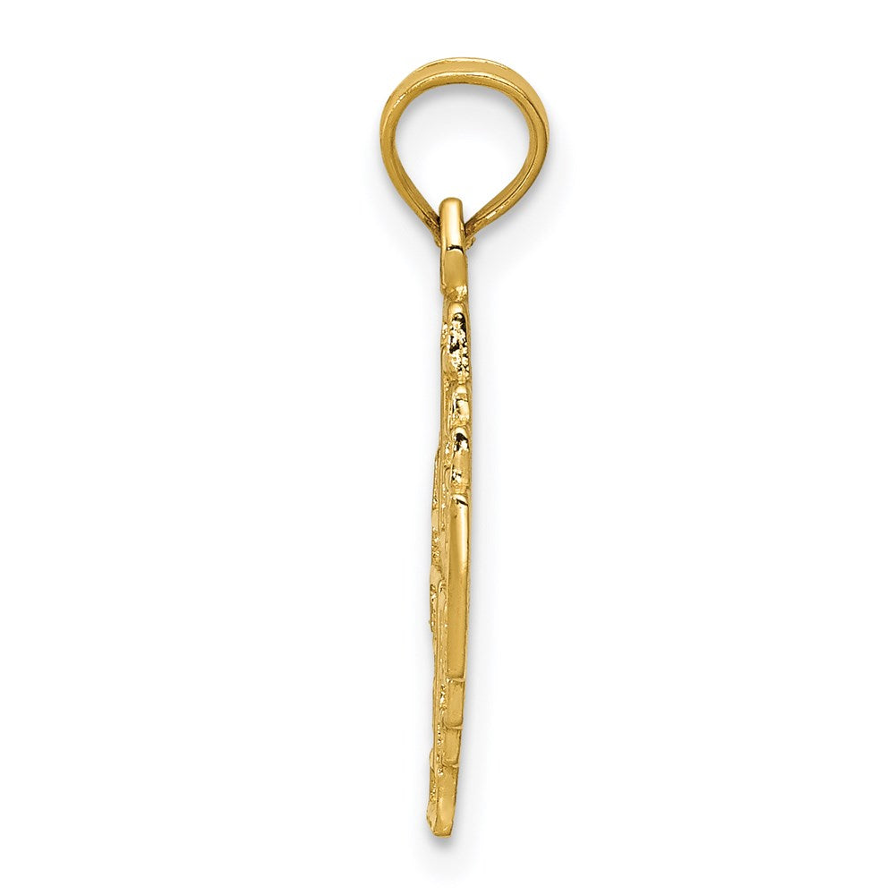 14k Yellow Gold 15 mm Jerusalem Cross Pendant (1.25 grams)