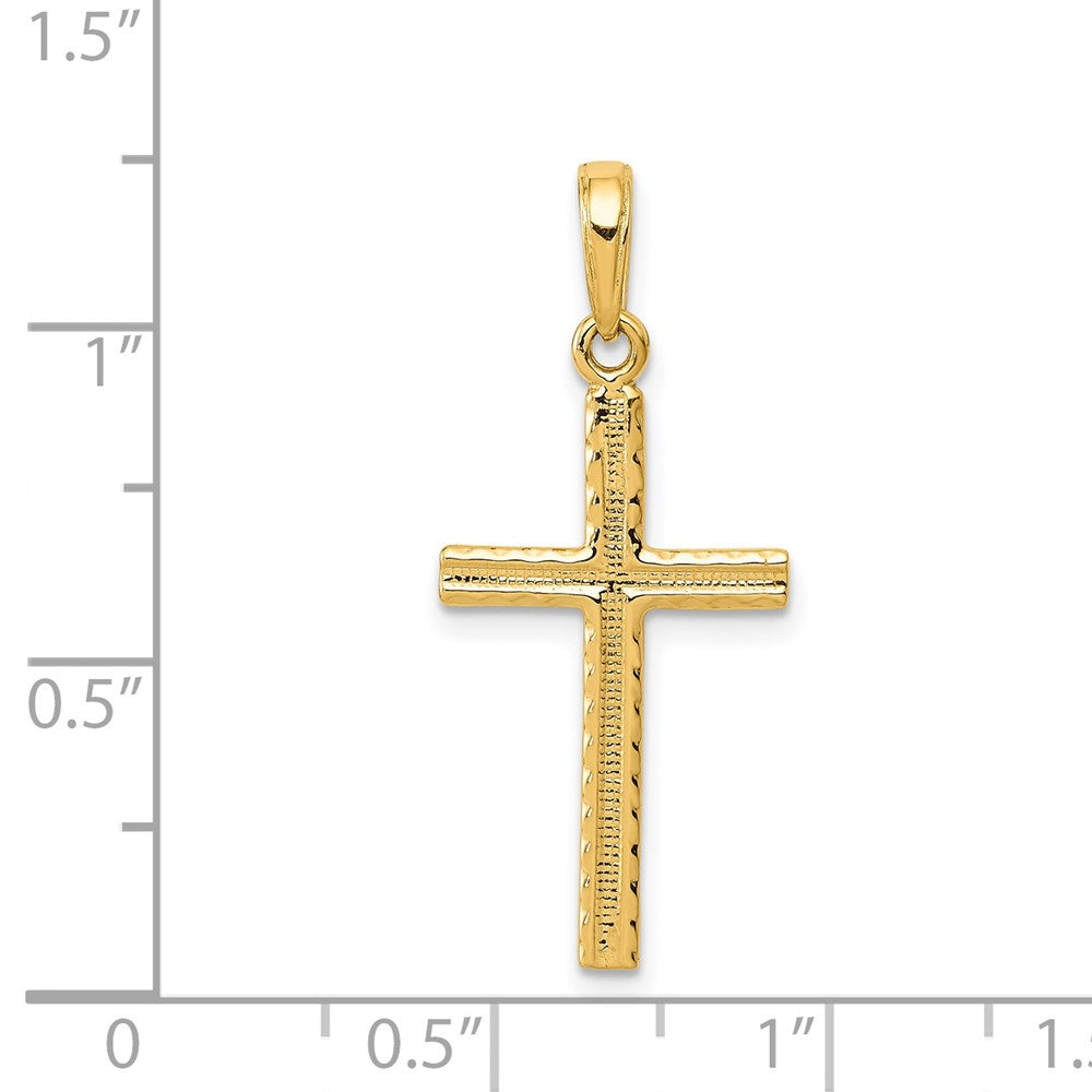 14k Yellow Gold 14 mm Latin Cross Pendant (0.97 grams)