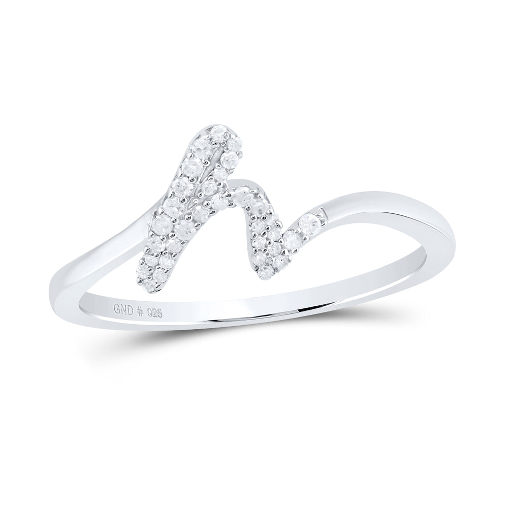 1/10Ctw-Nat Dia P1 Gift Initial "H" Ladies Ring (1.48 grams)