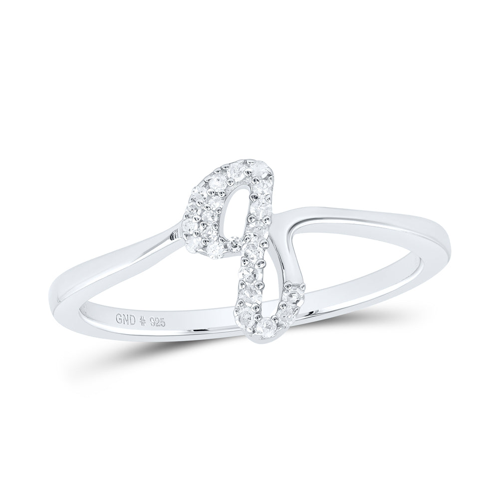 1/12Ctw-Nat Dia P1 Gift Initial "Q" Ladies Ring (1.44 grams)