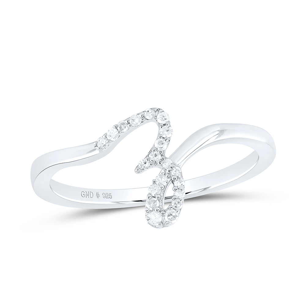1/12Ctw-Nat Dia P1 Gift Initial "Z" Ladies Ring (1.44 grams)