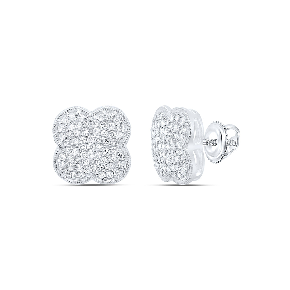 1/2Ctw-Nat Dia Nk Gift Clover Earring