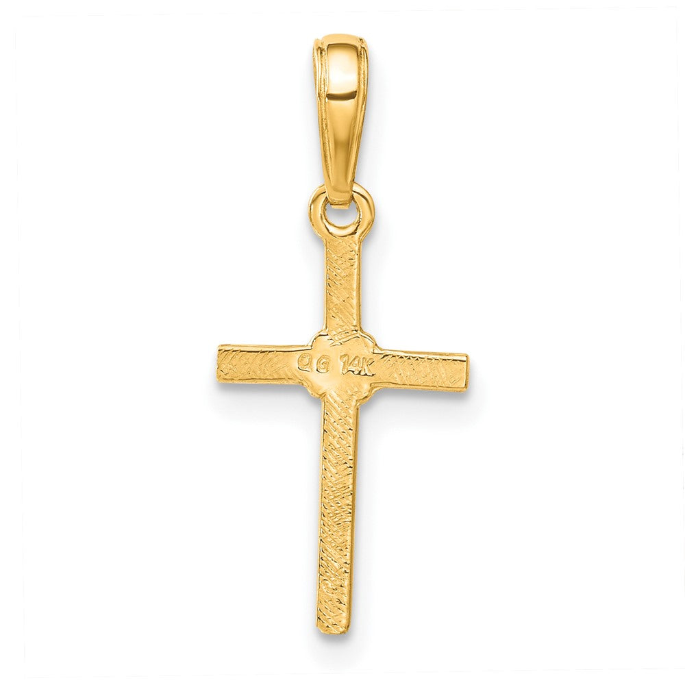 14k Yellow Gold 11 mm Polished Cross Charm (0.56 grams)