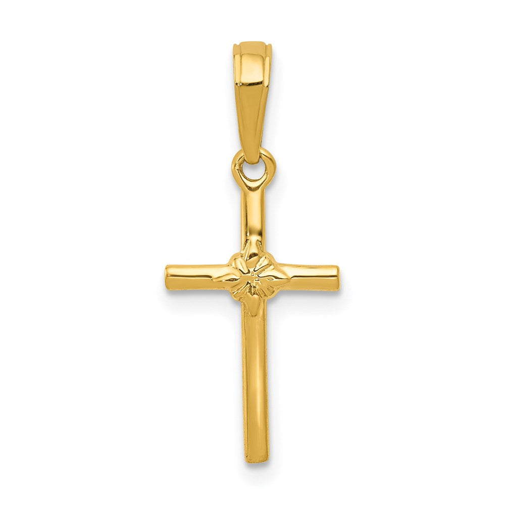 14k Yellow Gold 11 mm Polished Cross Charm (0.56 grams)