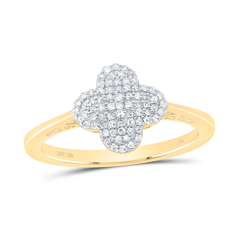 1/5Ctw-Nat Dia Nk Gift Clover Ring (2.36 grams)