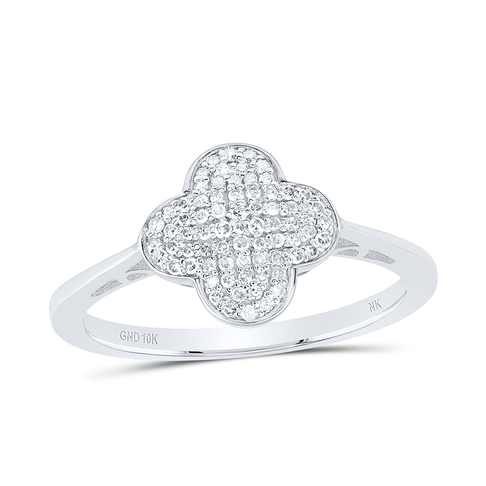 1/5Ctw-Nat Dia Nk Gift Clover Ring (2.28 grams)