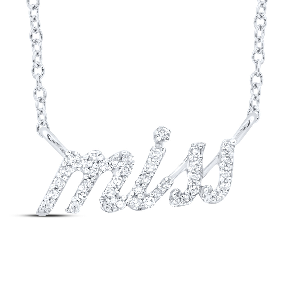 10Kt Gold 1/6Ctw-Dia Nk Gift Miss" Necklace (18 Inch)"