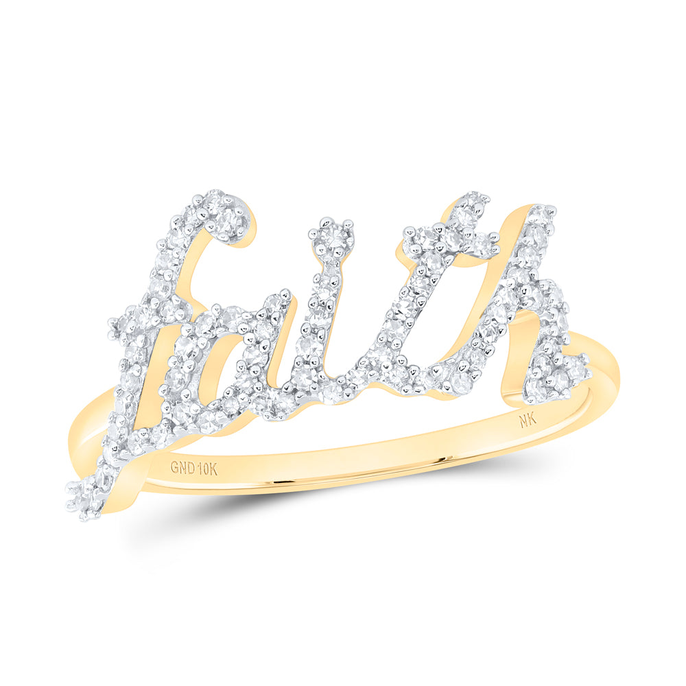 1/5Ctw-Nat Diamond Gift "Faith" Ladies Ring (1.65 grams)