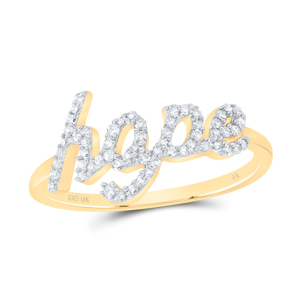 1/5Ctw-Nat Dia Nk Gift "Hope" Ladies Ring (1.64 grams)