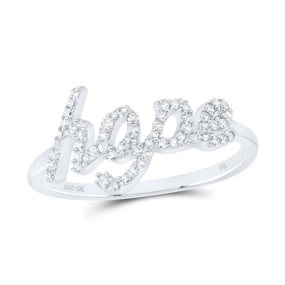 1/5Ctw-Nat Dia Nk Gift "Hope" Ladies Ring (1.64 grams)