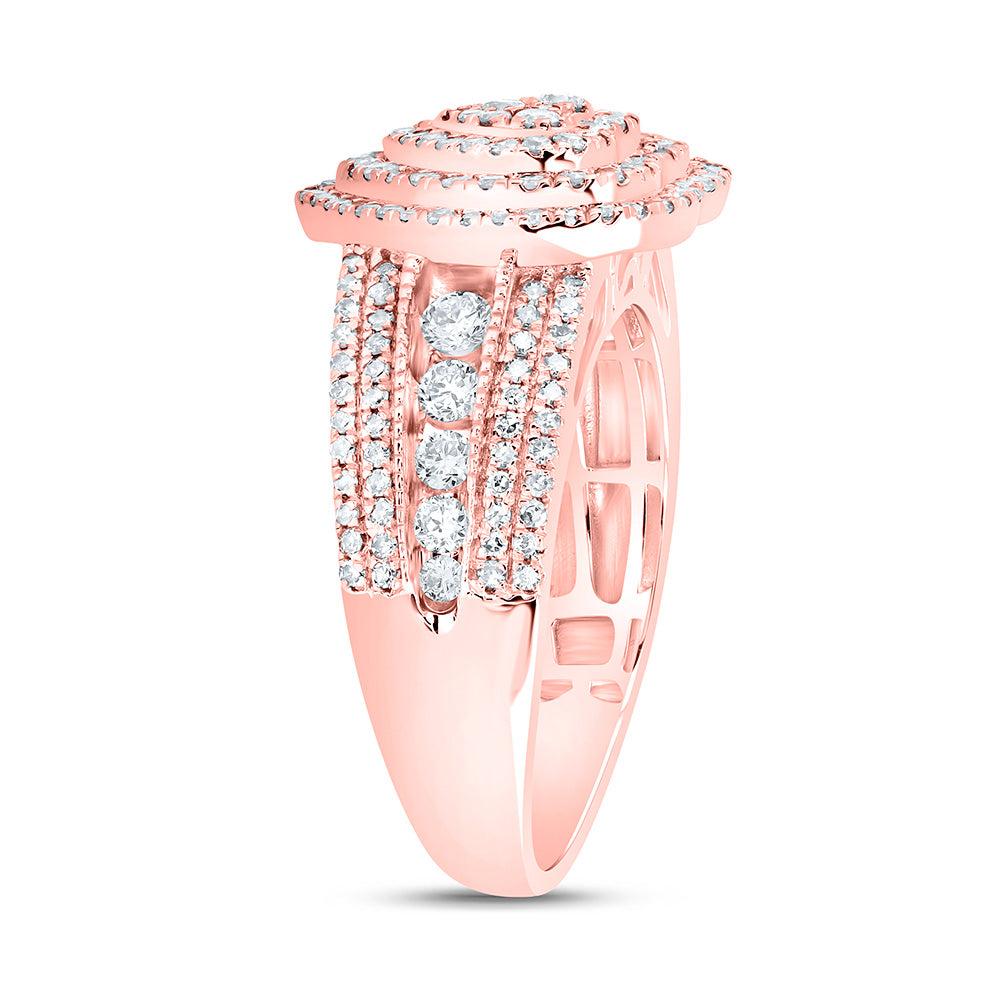 1 Ctw Nat Dia Nk Fashion Heart Ring (5.69 grams)