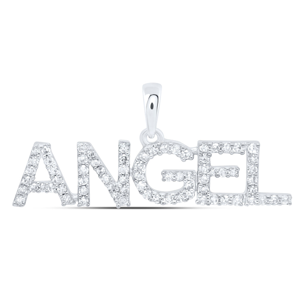 10Kt Gold 1/4Ctw-Dia Nk Fashion Angel" Pendant"