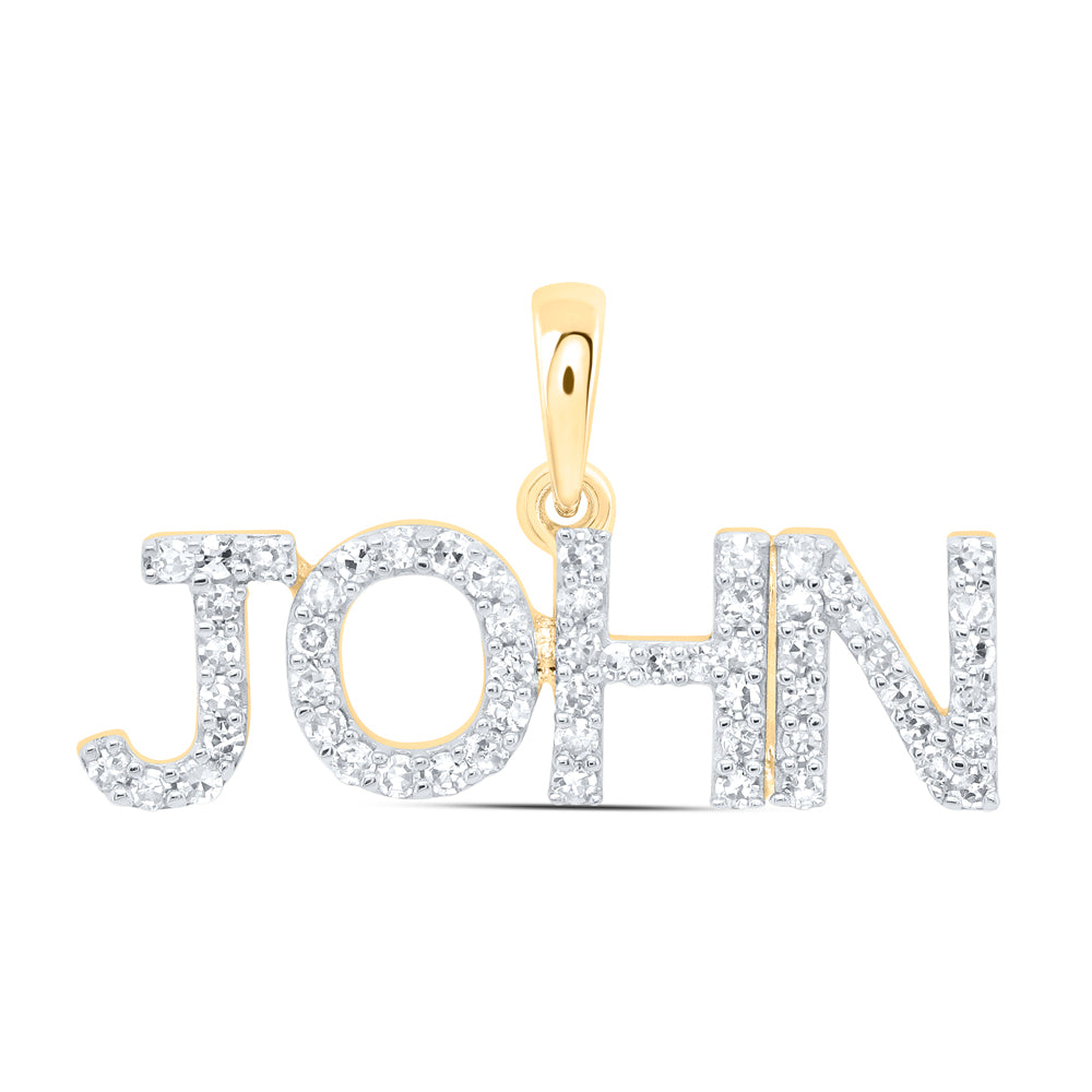 10Kt Gold 1/5Ctw-Diamond Fashion John" Pendant"