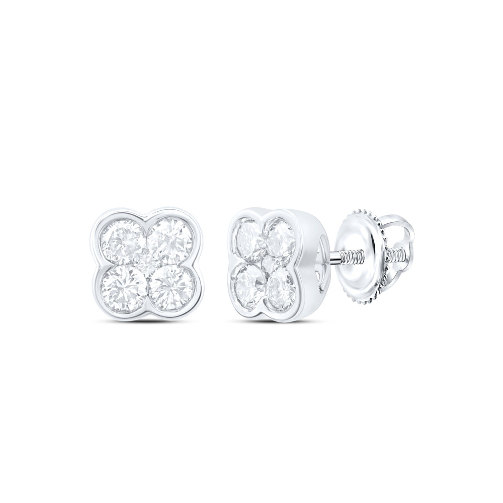 10Kt Gold 1/2Ctw-Dia Nk Fashion Clover Earring