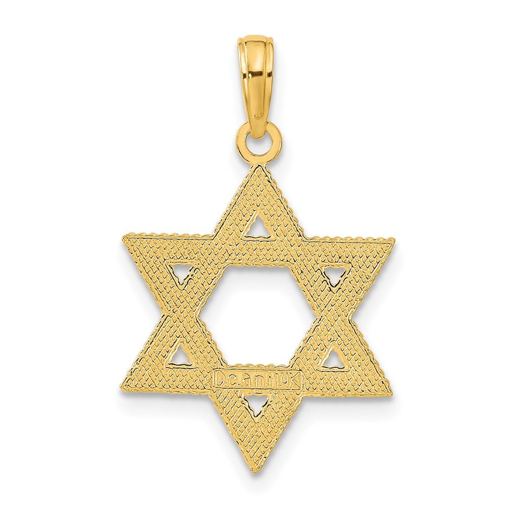 14k Yellow Gold 17 mm Star of David Pendant (1.26 grams)