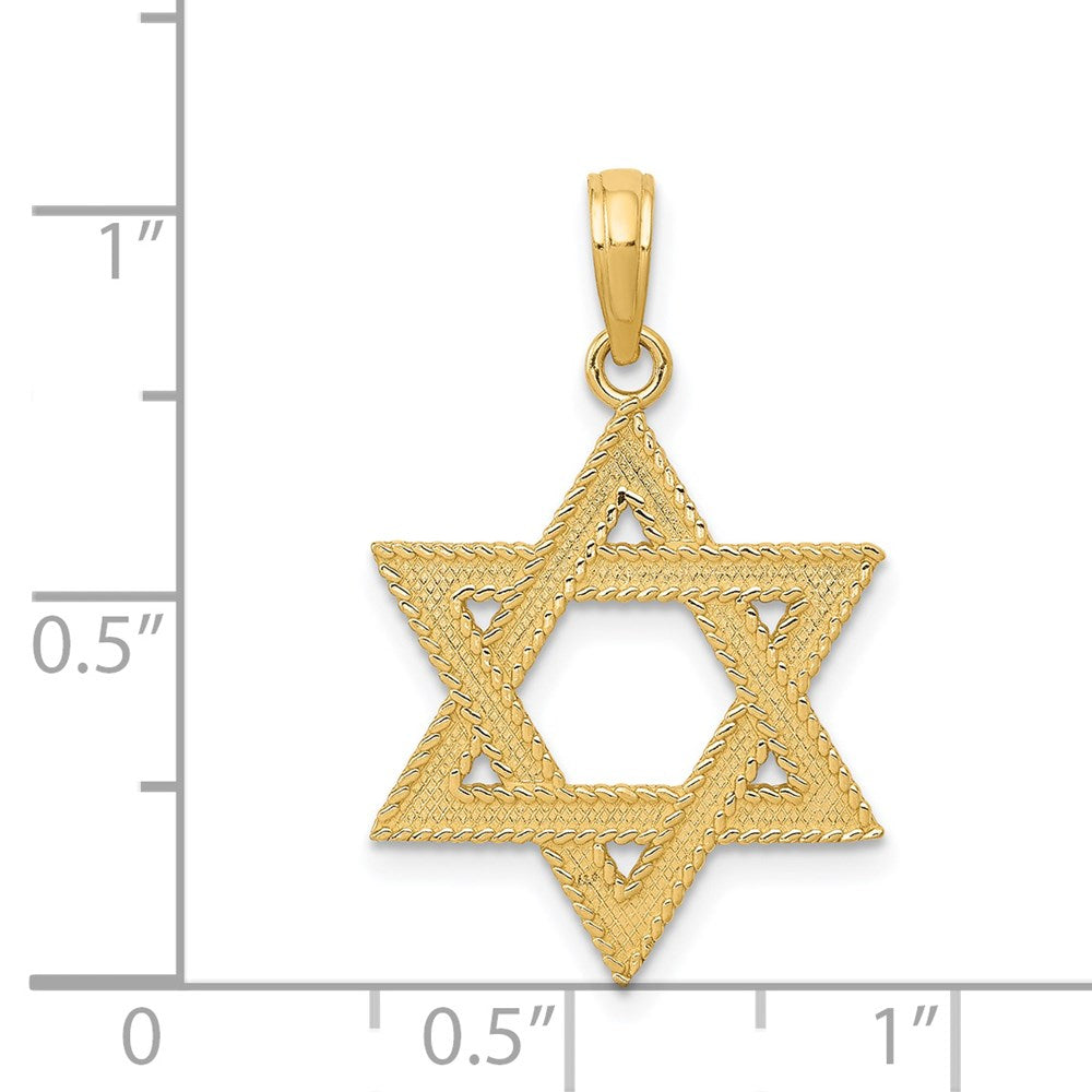 14k Yellow Gold 17 mm Star of David Pendant (1.26 grams)