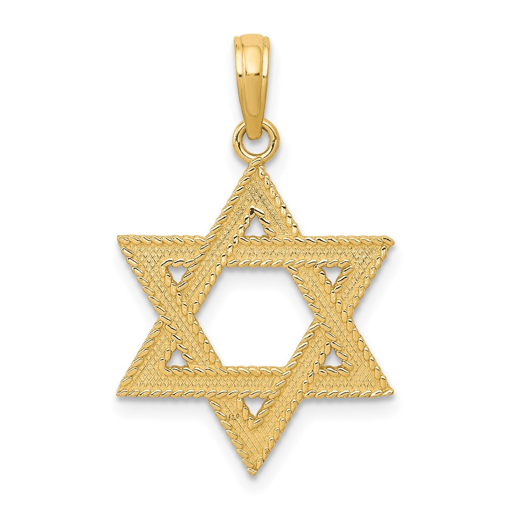 14k Yellow Gold 17 mm Star of David Pendant (1.26 grams)