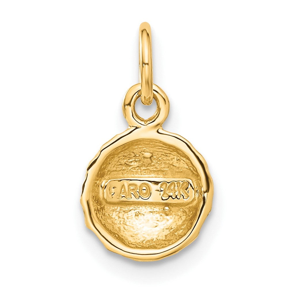 14k Yellow Gold 9 mm Golf Ball Charm (0.72 grams)