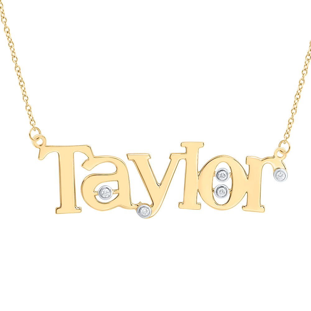 10Kt Gold 1/10Ctw-Dia Nk Gift Taylor" Necklace (18 Inch)"